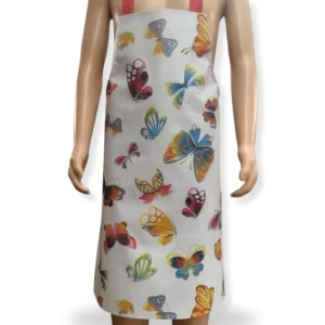 P.V.C ‘Easy Wipe’ Full Bib Aprons ‘Butterflies ‘