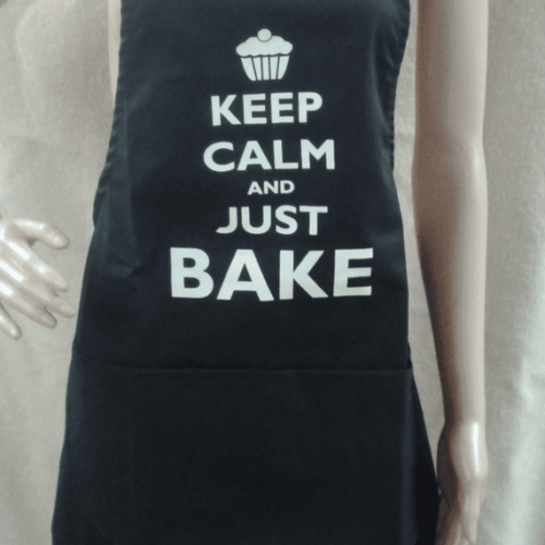 Adult Novelty Bib Aprons in ‘Keep Calm ,Just Bake’ design