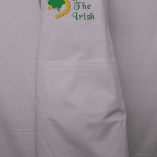 Adult Novelty Bib Aprons with Luck O’ The Irish’ Embroidered Motif