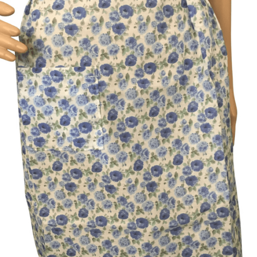 Exclusive Adult Waist Aprons in Blue Roses design