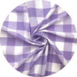 Lilac Gingham with White Trim