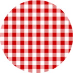 Red Gingham with White Trim