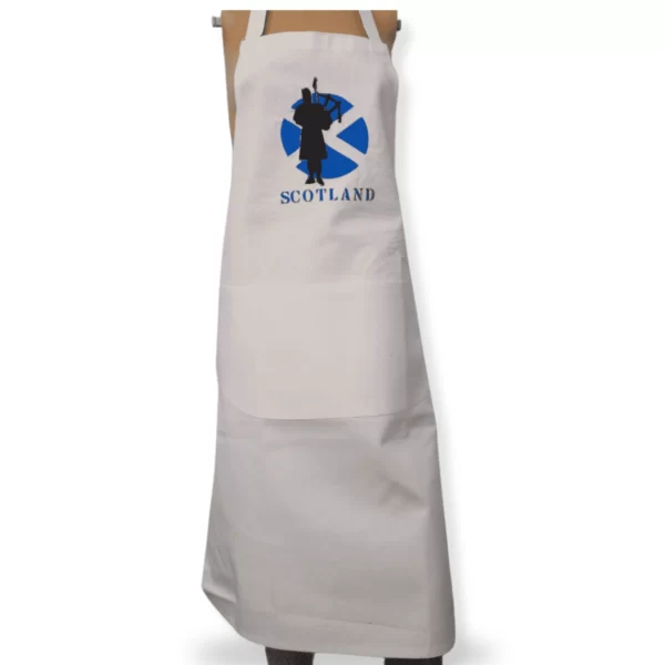 Adult Novelty Bib Aprons Embroidered with ‘Scotland' Motif