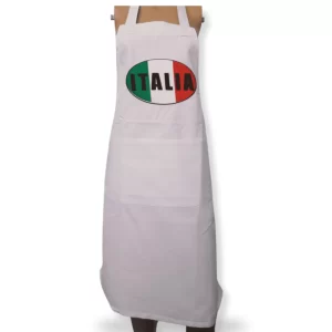 Adult Novelty Bib Aprons With Embroidered Italia Motif