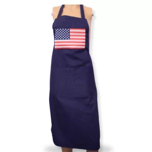 Adult Novelty Bib Aprons With Embroidered Stars and Stripes Motif