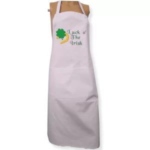 Adult Novelty Bib Aprons with Luck O’ The Irish’ Embroidered Motif