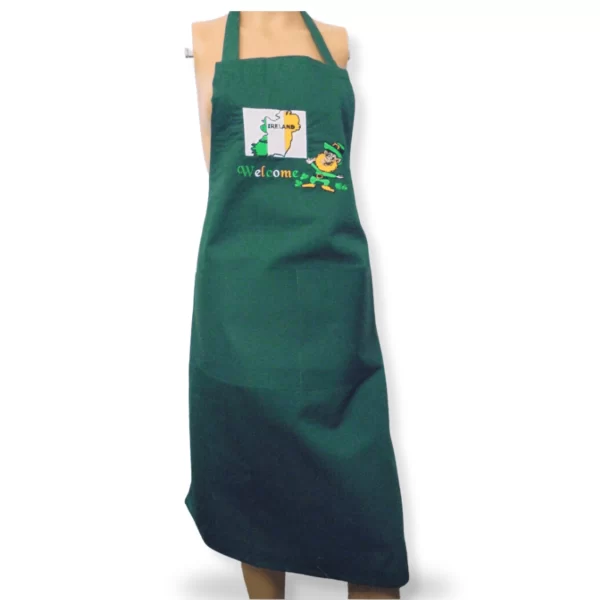 Adult Novelty Bib Aprons with Welcome to Ireland Embroidered Motif