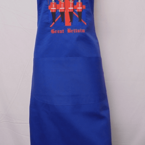 Adult Novelty Bib Aprons Embroidered with Great Britain Motif