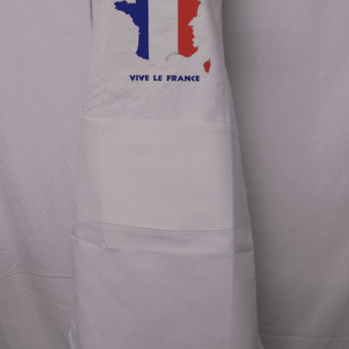 Adult Novelty Bib Aprons Embroidered with Viva Le France
