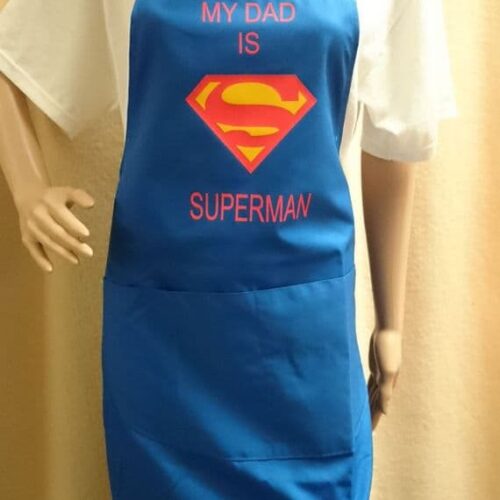 Adult Novelty Bib Aprons With Printed Motif ‘My Dad is Superman