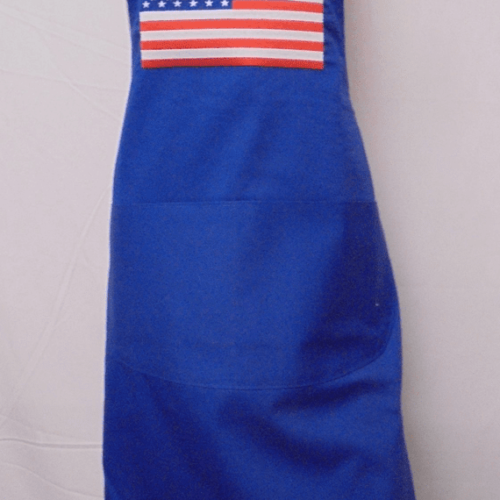 Adult Novelty Bib Aprons with Stars and Stripes Motif EMBROIDERY