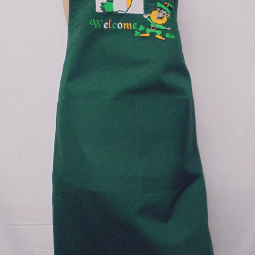 Adult Novelty Bib Aprons with Welcome to Ireland Embroidered Motif
