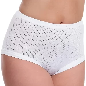 Ladies cotton eyelet briefs