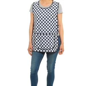 Black and White Checked Chefs Style Tabards