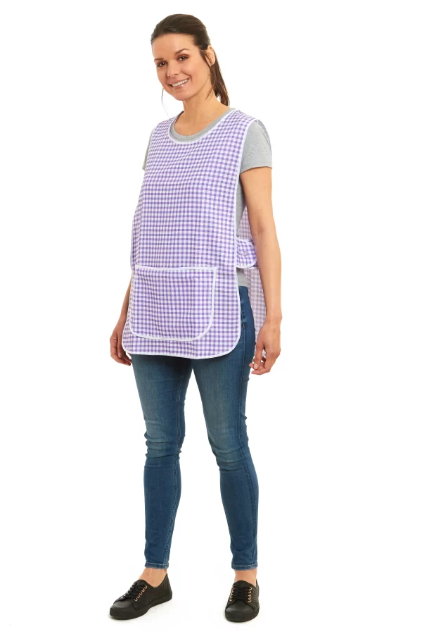 Carol Gingham Tabard Apron for Home, Work, and Kitchen