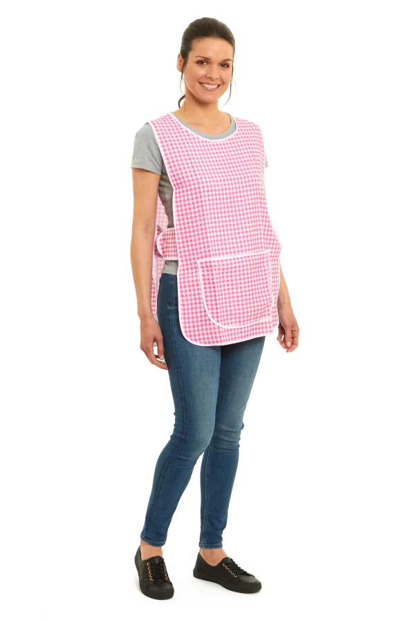 Carol Gingham Tabard Apron for Home, Work, and Kitchen