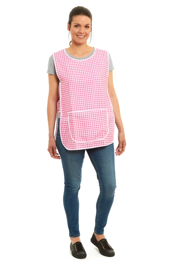 Carol Gingham Tabard Apron for Home, Work, and Kitchen