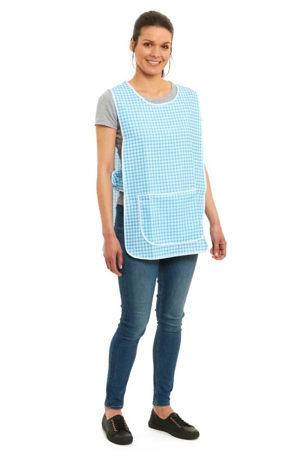 Carol Gingham Tabard Apron for Home, Work, and Kitchen