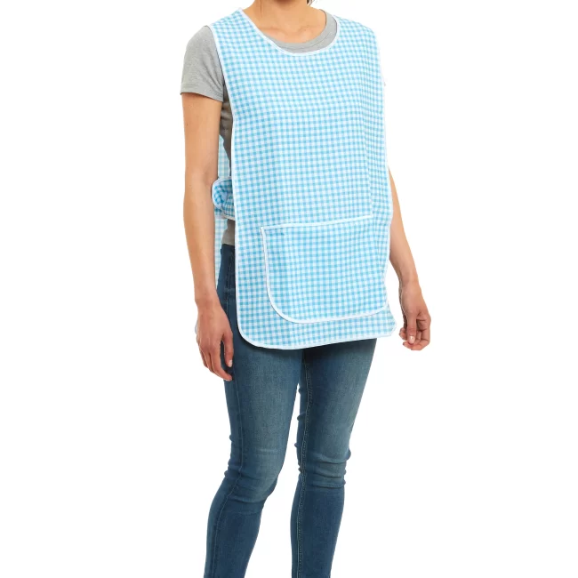 Carol Gingham Tabard Apron for Home, Work, and Kitchen