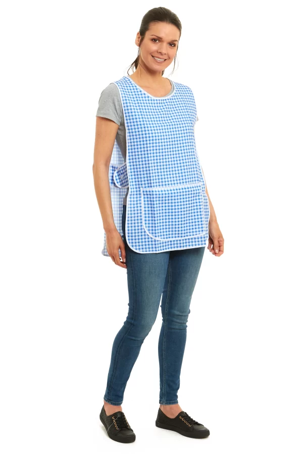 Carol Gingham Tabard Apron for Home, Work, and Kitchen