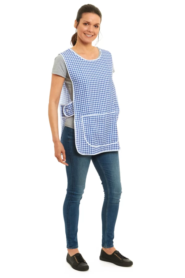 Carol Gingham Tabard Apron for Home, Work, and Kitchen