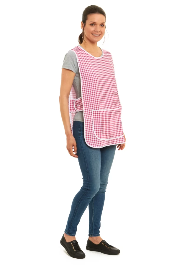 Carol Gingham Tabard Apron for Home, Work, and Kitchen